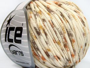 Tube Cotton Worsted Cream, Brown, Gold