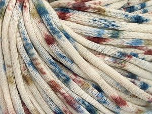 Tube Cotton Worsted Cream, Copper, Turquoise, Olive Green