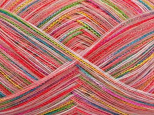Sale Self-Striping Salmon Shades, Green, Turquoise, Yellow