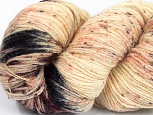 Hand Dyed Sock Yarn Pink, Cream, Maroon, Brown