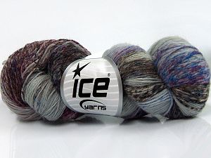 Hand Dyed Sock Yarn Maroon, Blue Shades, Camel Shades