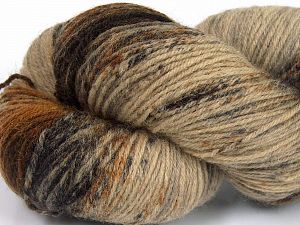 Hand Dyed Sock Yarn Brown Shades, Orange