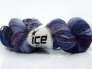 Hand Dyed Sock Yarn Maroon Shades, Blue Shades