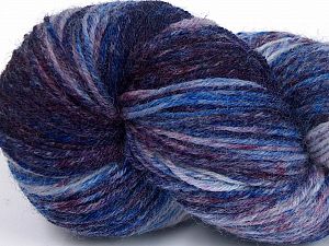Hand Dyed Sock Yarn Maroon Shades, Blue Shades