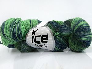 Hand Dyed Sock Yarn Yeşil Tonları