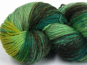 Hand Dyed Sock Yarn Green Shades, Khaki