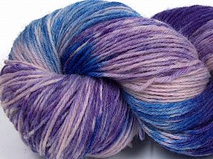 Hand Dyed Sock Yarn Lilac, Pink, Blue, Purple