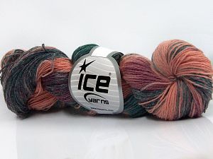 Hand Dyed Sock Yarn Somon Tonları Koyu yeşil