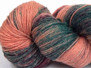 Hand Dyed Sock Yarn Somon Tonları Koyu yeşil