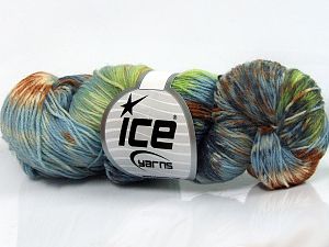 Hand Dyed Sock Yarn Green Shades, Blue, Brown