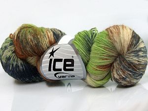 Hand Dyed Sock Yarn Green Shades, Grey Shades, Brown