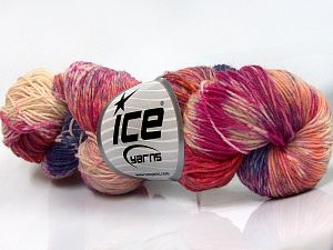 Hand Dyed Sock Yarn Salmon Shades, Grey Shades, Fuchsia