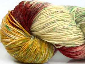 Hand Dyed Sock Yarn Turquoise, Light Green, Purple, Burgundy, Cream