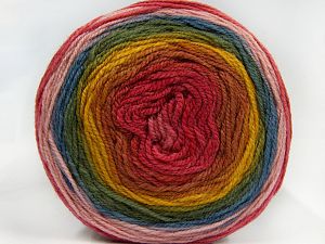Cakes Wool DK Pink Shades, Gold, Green, Blue