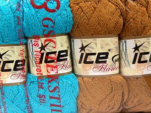 Scarf Yarns Mixed Lot Çok renkli Flamenco