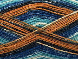 Smart Sock Blue, Navy, Turquoise, Gold, Cream
