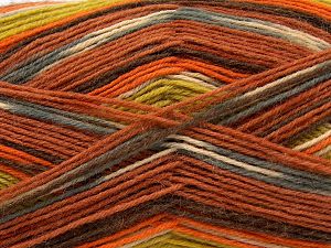 Smart Sock Orange, Copper, Green, Cream, Grey