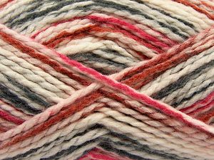 Wool Fun Colors Fuşya Koyu Gri Krem Bakır
