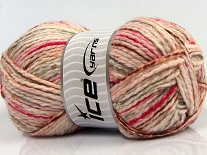 Wool Fun Colors Cream, Fuchsia, Grey, Copper