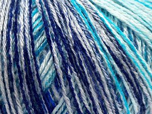 Sale Self-Striping Beyaz Turkuaz Tonları Mor