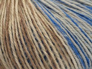 Sale Sock Yarn Ekru Deve Tüyü Mavi