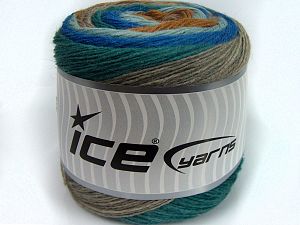 Sale Cakes Yarn Turkuaz Deve Tüyü Mavi Tonları Bej