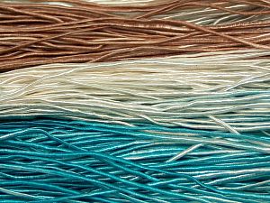 Hand Dyed Batik Turkuaz Krem Kahverengi