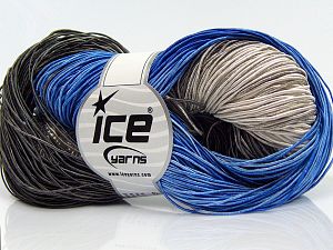 Hand Dyed Batik Krem Mavi Antrasit