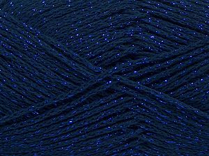 Elegant Metallic Cotton Dark Navy