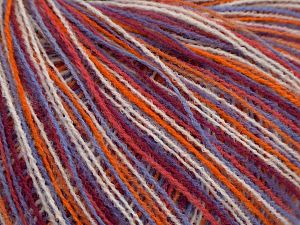Sale Self-Striping Beyaz Pembe tonları Turuncu Leylak