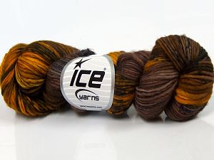 Hand Dyed Superwash Merino Altın Kahverengi Tonları