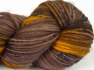 Hand Dyed Superwash Merino Altın Kahverengi Tonları