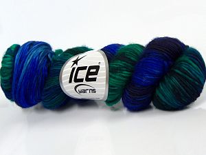 Hand Dyed Superwash Merino Green Shades, Blue Shades, Dark Maroon