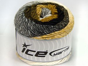 Cakes Alpaca Worsted Olive Green, Light Grey, White, Black
