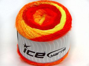 Cakes Alpaca Worsted Kırmızı Turuncu Neon Sarı