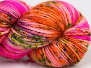 Hand Dyed Superwash Merino Gökkuşağı Pembe