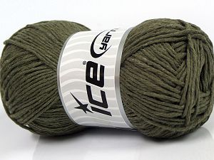 Natural Cotton Worsted Koyu Haki