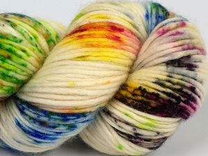 Hand Dyed Superwash Merino Gökkuşağı Krem Siyah