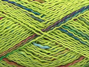 Sale Yazlık İplikler Gökkuşağı Pistachio Green