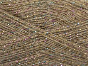 Elite Shawl Glitz Açık Kamel Iridescent