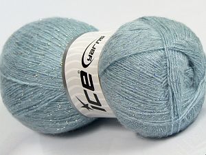 Elite Shawl Glitz Açık Mavi