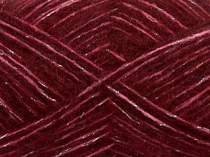 Simli İplik Gümüş Pembe Bordo