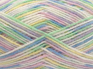 Sale Self-Striping Sarı Beyaz Pembe Leylak Yeşil