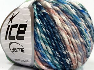 Sale Self-Striping Maron Yeşil Ekru Mavi Tonları