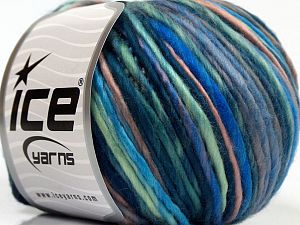 Sale Self-Striping Mor Yeşil Mavi Tonları