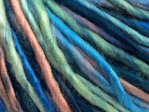 Sale Self-Striping Mor Yeşil Mavi Tonları