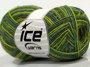 Sale Sock Yarn Light Green, Turquoise, Grey