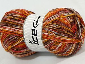 Sale Self-Striping Kırmızı Turuncu Maron Mavi