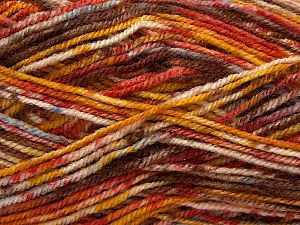 Sale Self-Striping Kırmızı Turuncu Maron Mavi