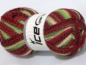 Sale Self-Striping Kırmızı Tonları Açık Pembe Yeşil Tonları